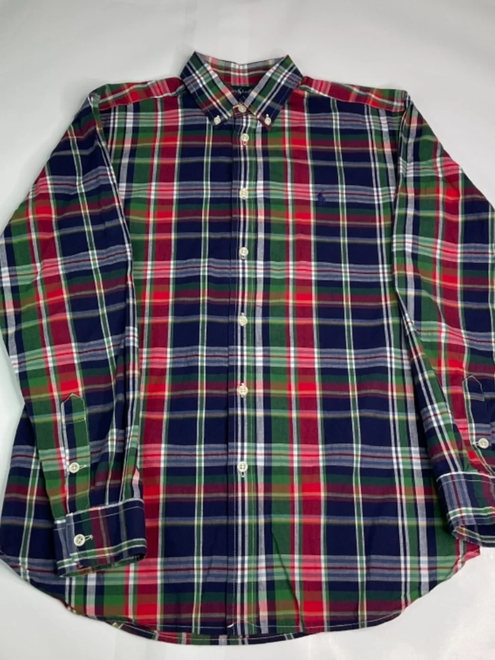 Polo Ralph Lauren Boy’s large (L) classic plaid multi-color (123)